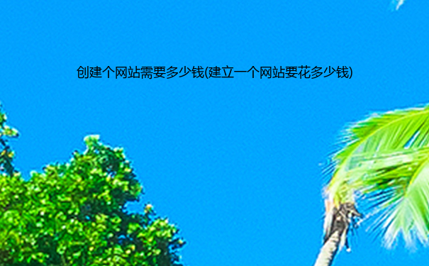 创建个网站需要多少钱(建立一个网站要花多少钱)